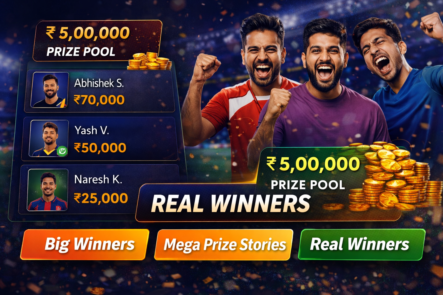 Come Fantasy Game fantasy cricket result notes