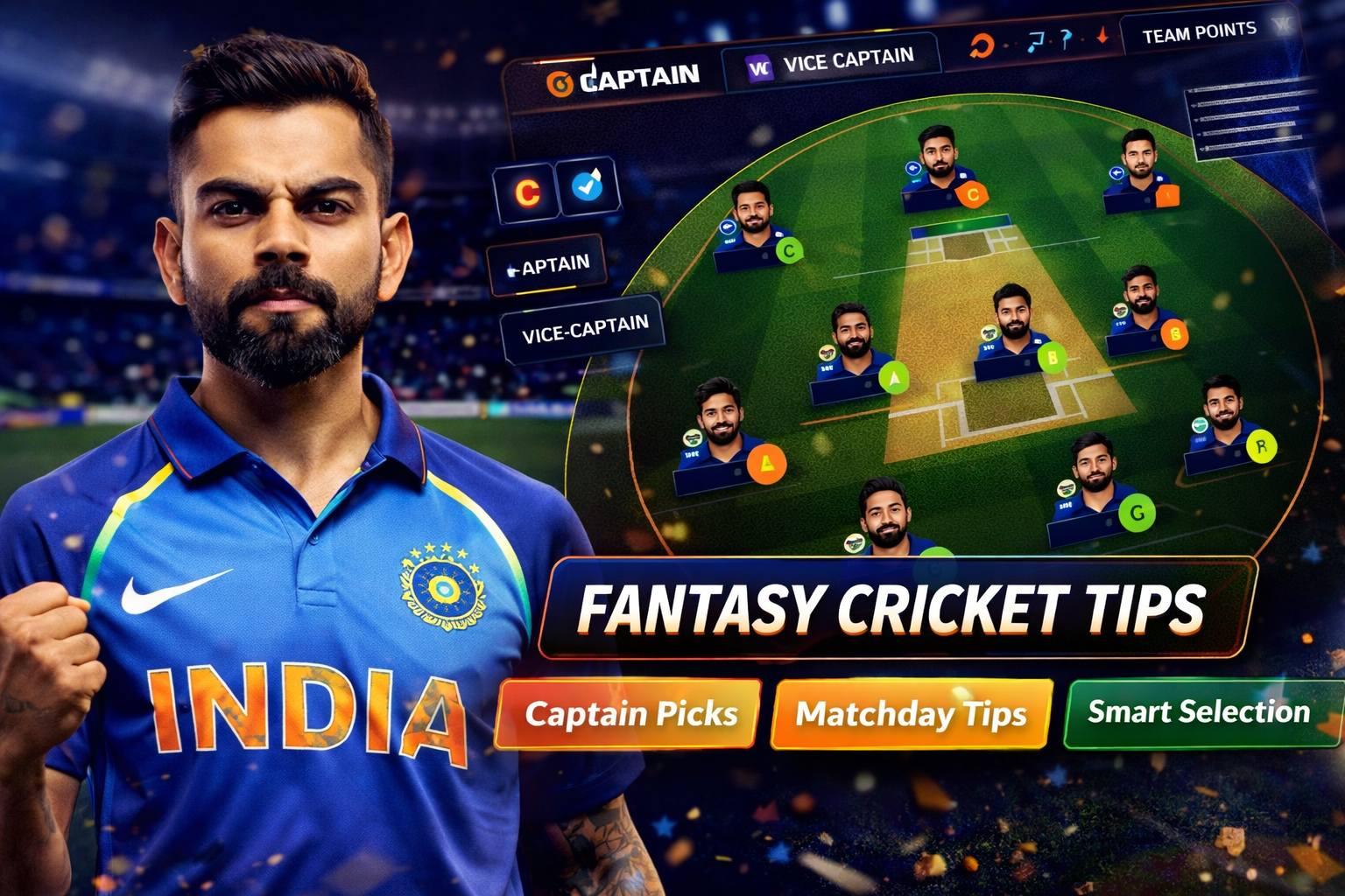 Come Fantasy Game role based fantasy cricket checklist