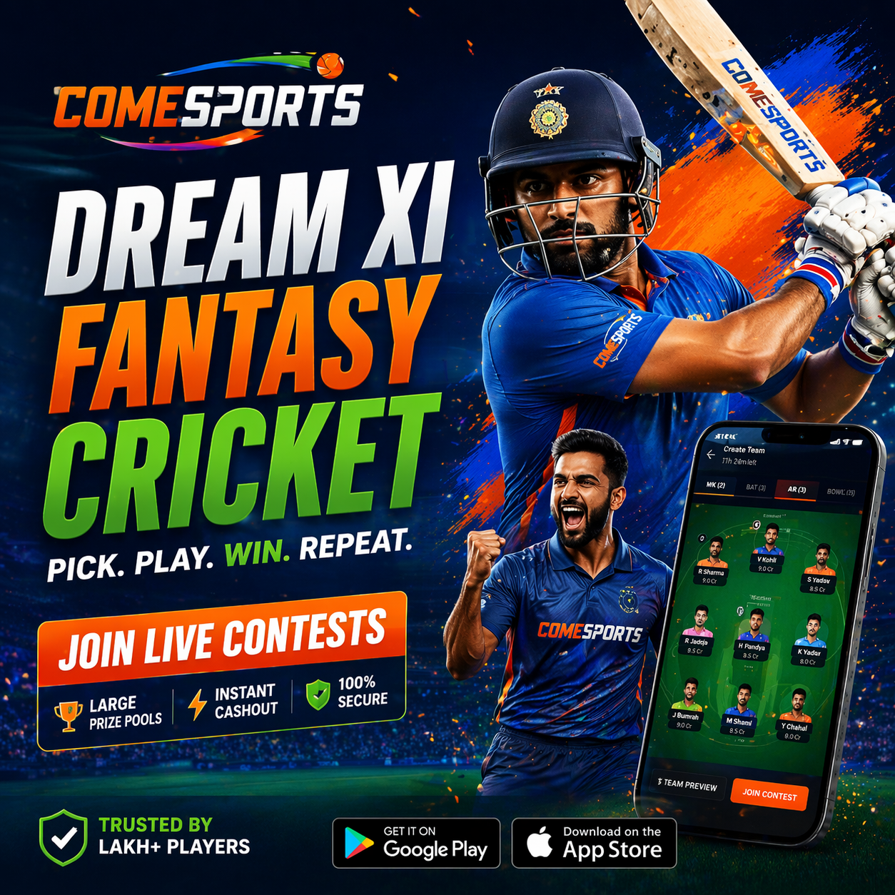 Come Fantasy Game fantasy sports main visual